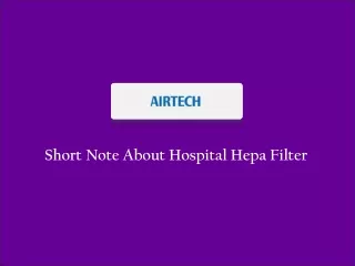 Hospital Hepa Filter Manufacturer