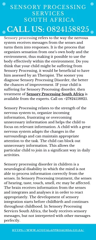 sensory processing services south africa