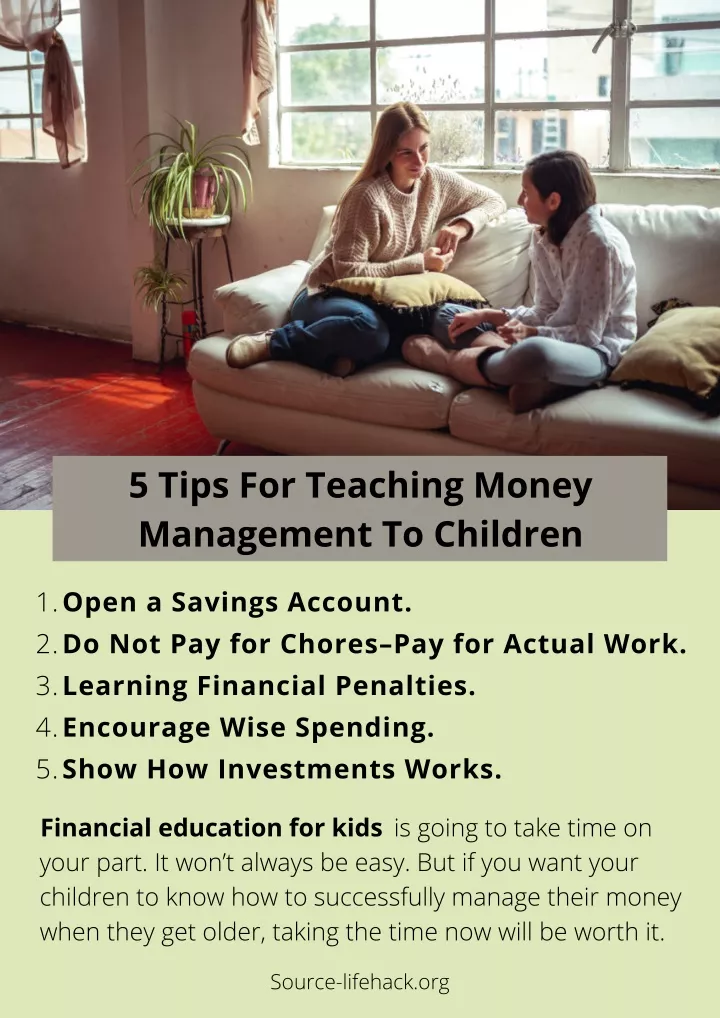 5 tips for teaching money management to children