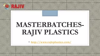 masterbatches rajiv plastics
