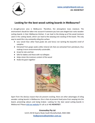 Looking for the best wood cutting boards in Melbourne?