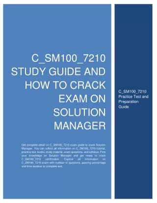 c sm100 7210 study guide and how to crack exam