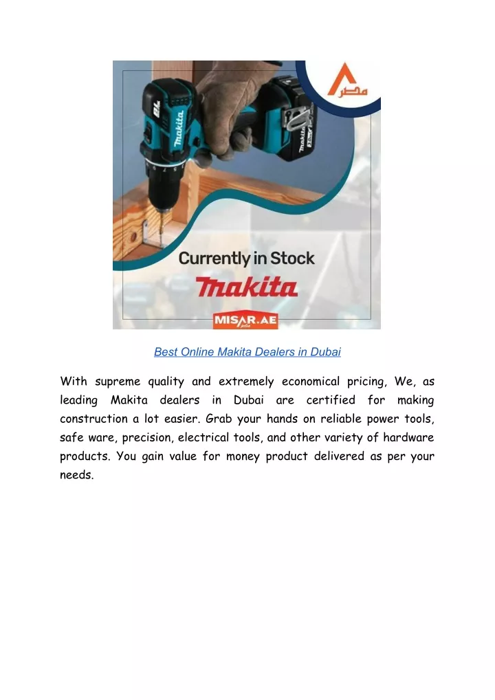 best online makita dealers in dubai with supreme