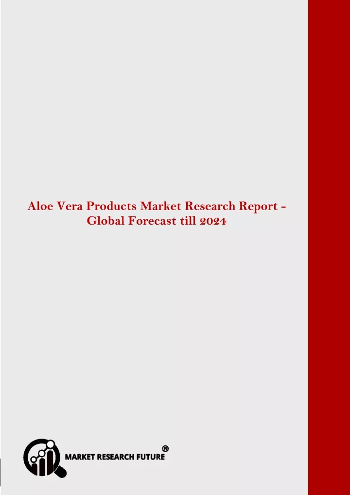 aloe vera products market is expected to register
