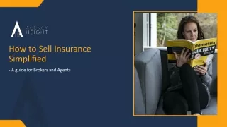 Why and How to Sell Insurance 