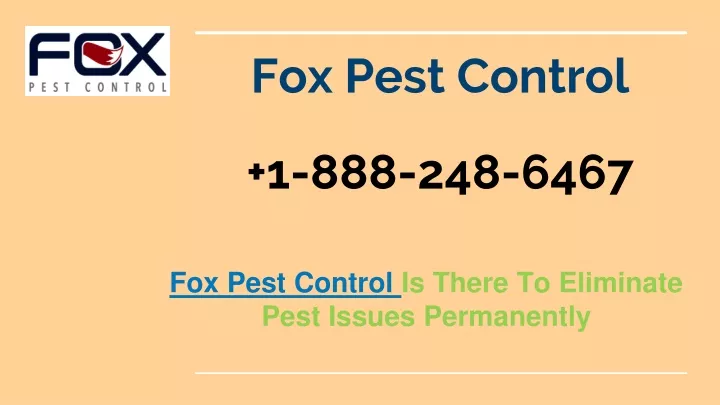 fox pest control 1 888 248 6467