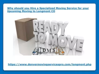 Why should you Hire a Specialized Moving Service