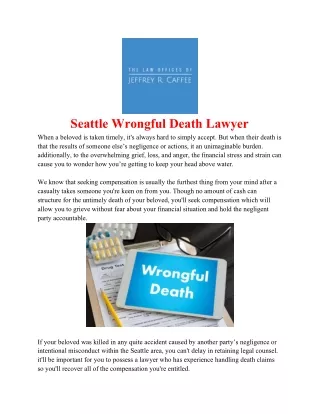 Seattle Wrongful Death Lawyer