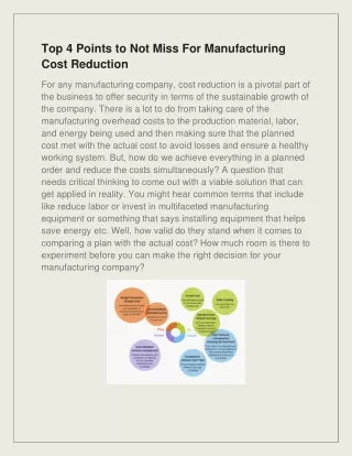 Manufacturing Cost Reduction