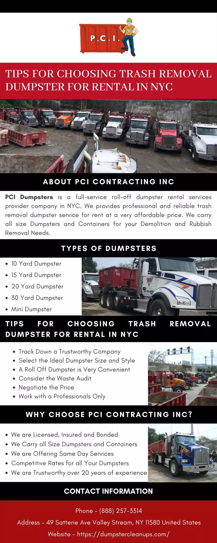 tips for choosing trash removal dumpster
