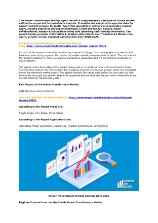 the power transformers market report entails