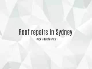 Roof repairs in Sydney