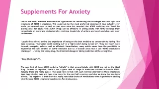 supplements for anxiety