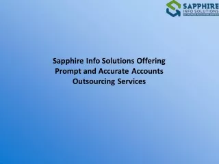 sapphire info solutions offering prompt