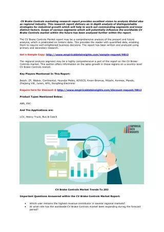 cv brake controls marketing research report