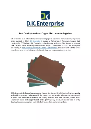 Best Quality Aluminum Copper Clad Laminate Suppliers