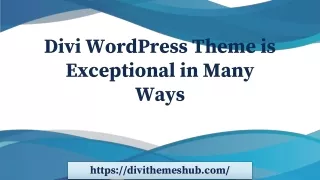 Divi WordPress Theme is Exceptional in Many Ways