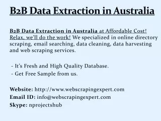 b2b data extraction in australia