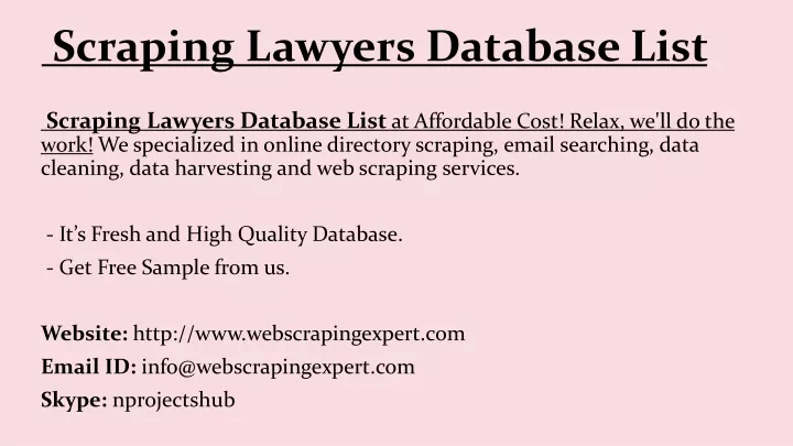 scraping lawyers database list