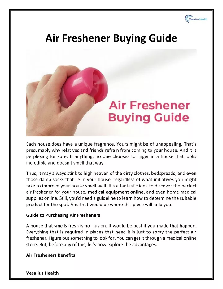 air freshener buying guide