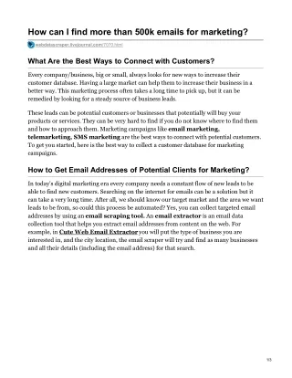 how can i find more than 500k emails for marketing