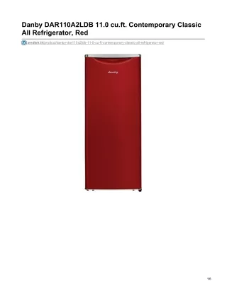 Danby DAR110A2LDB 11.0 cu.ft. Contemporary Classic All Refrigerator, Red