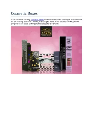 cosmetic boxes