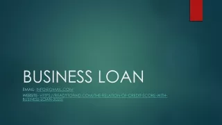 The Relation of Credit Score with Business Loan | 2020
