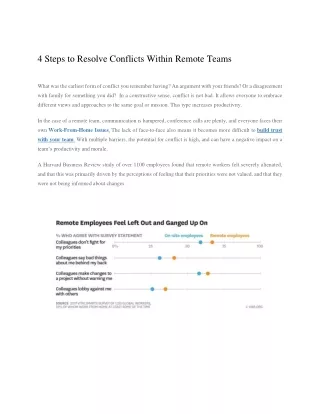 4 steps to resolve conflicts within remote teams