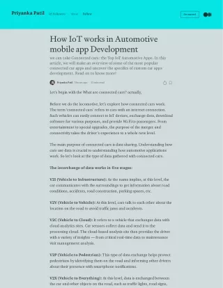 How iot works in automotive mobile app development