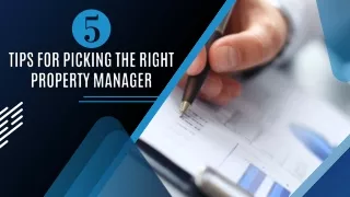 5 Tips for Picking the Right Property Manager