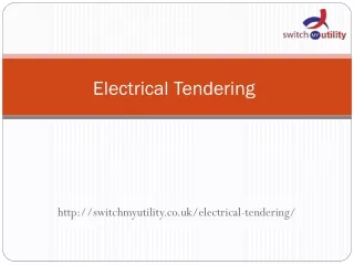 Electrical Tendering  By Switch My Utility in UK