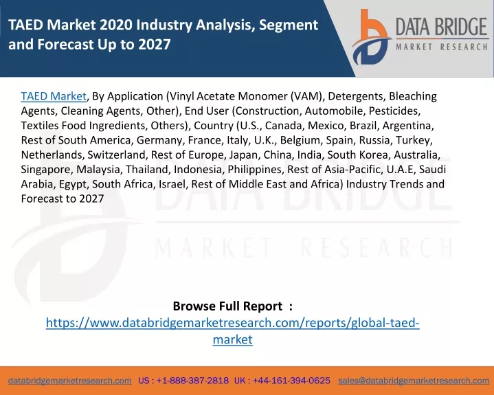 taed market 2020 industry analysis segment