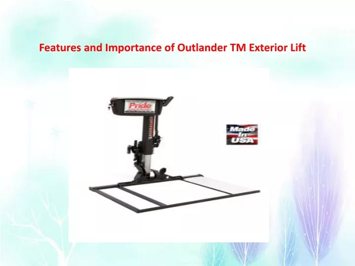 features and importance of outlander tm exterior