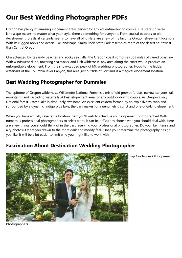 our best wedding photographer pdfs