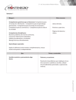 3 de secundaria matem ticas