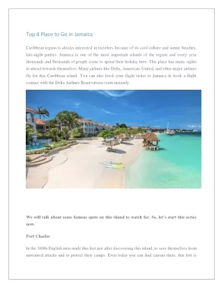 top 4 place to go in jamaica