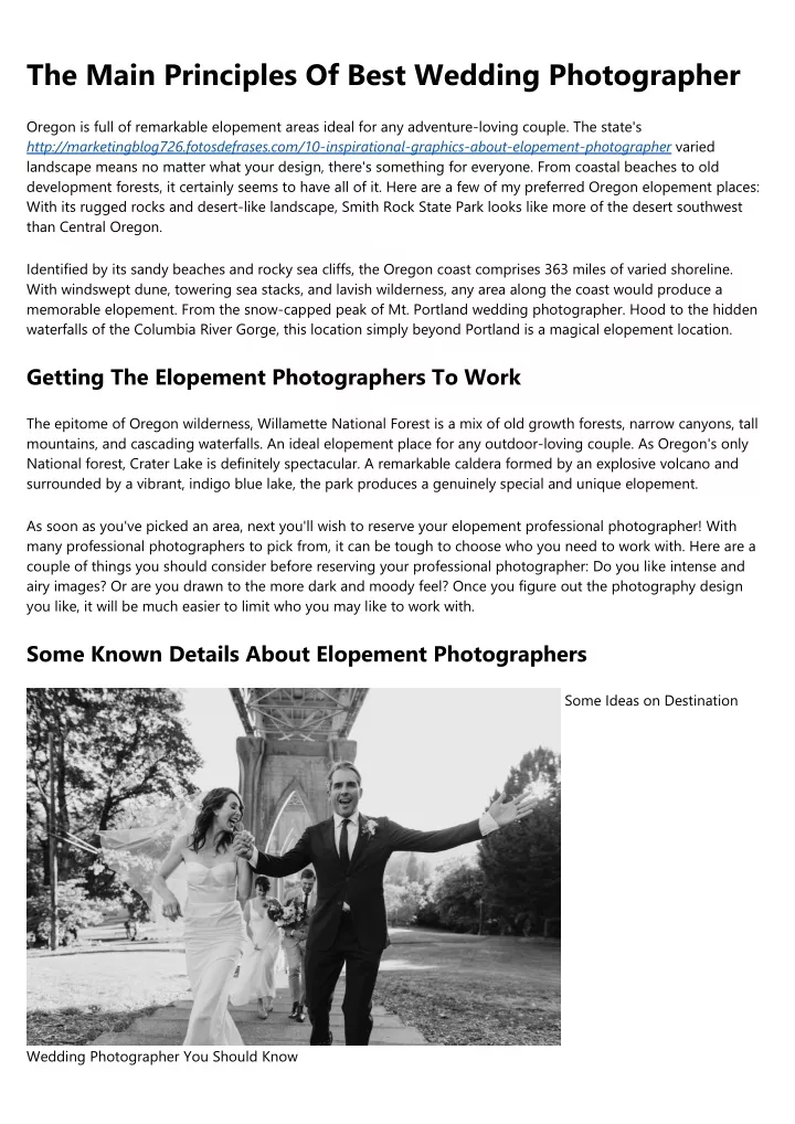 the main principles of best wedding photographer