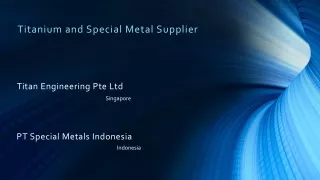 Titanium and Special Metal Supplier