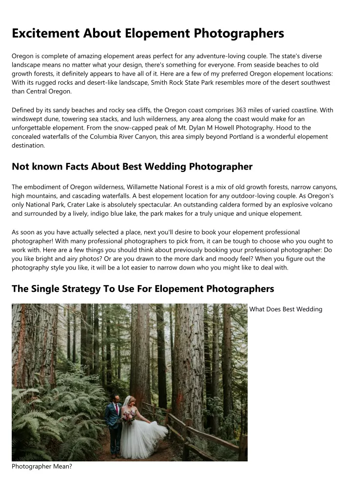excitement about elopement photographers