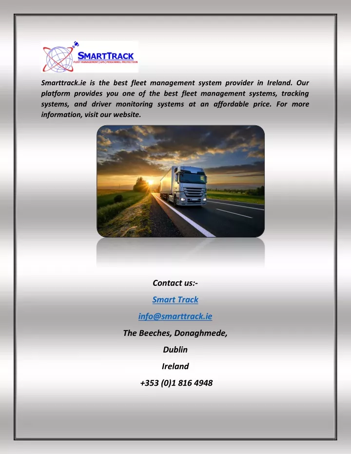 smarttrack ie is the best fleet management system