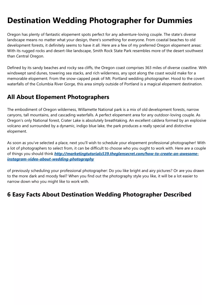 destination wedding photographer for dummies