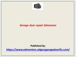 Garage door repair Edmonton