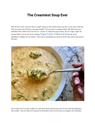 The Creamiest Soup Ever