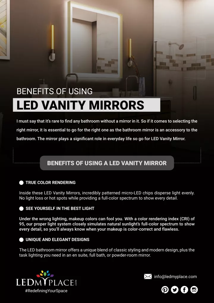 benefits of using led vanity mirrors