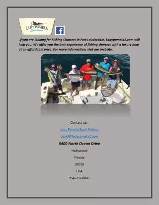 Fort Lauderdale Fishing Charters | Ladypamela2.com
