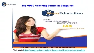 Top UPSC Coaching Centre In Bangalore