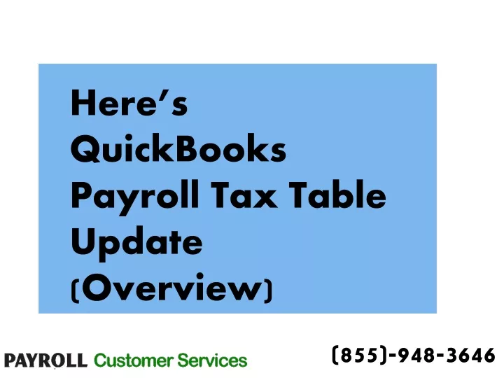 here s quickbooks payroll tax table update