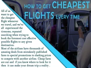 HOW TO GET CHEAPEST FLIGHTS EVERY TIME