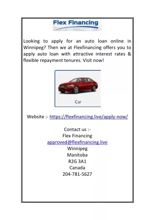 looking to apply for an auto loan online